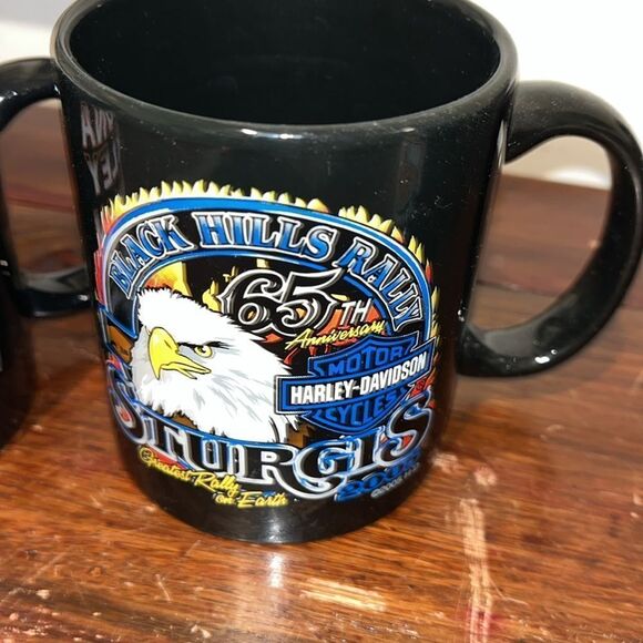 3-Black Harley-Davidson Motorcycle Daytona Beach Florida Sturgis Coffee Mug Cup - Picture 6 of 8